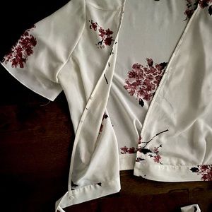 SOLD— Dynamite Wrap Floral Top